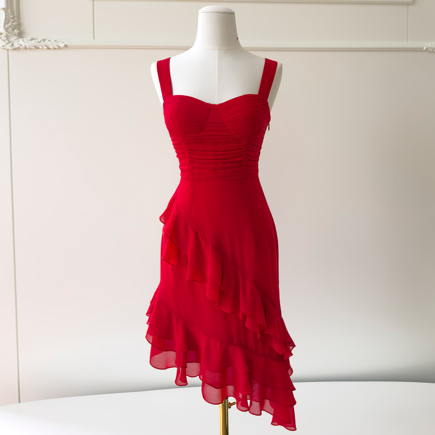 Sexy red slip dress69737