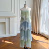 Dreamy Green-Blue Gradient Lace Dress69751