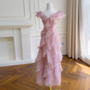 Soft & Ethereal Pink Ruffled Tiered Dress69770