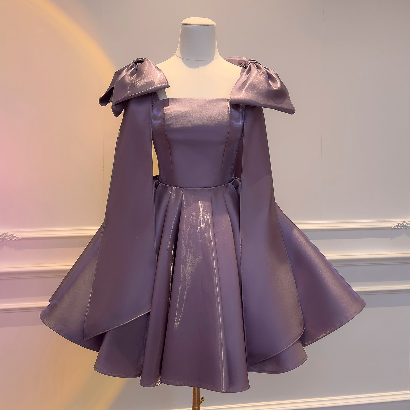 Elegant Vintage Satin Cocktail Dress69369