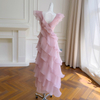 Soft & Ethereal Pink Ruffled Tiered Dress69770
