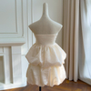 Sweet Light Apricot Strapless Bustier Bubble Skirt Set8483