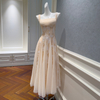 Vintage-Inspired Square Neck Cami Tulle Dress69720