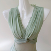 Light Mint Green Waist-Cinching Sleeveless Dress69767