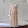 Apricot Beige Gentle Lace & Tulle Dress69099