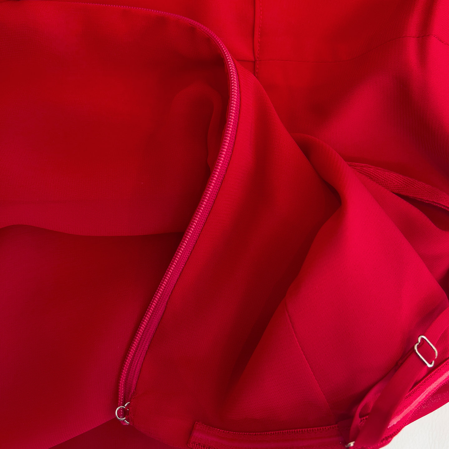 Red Chiffon Spaghetti Strap Maxi Dress with Lazy Chic Vibe69506