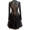 Atmospheric Black Lace Sheer Dress69804