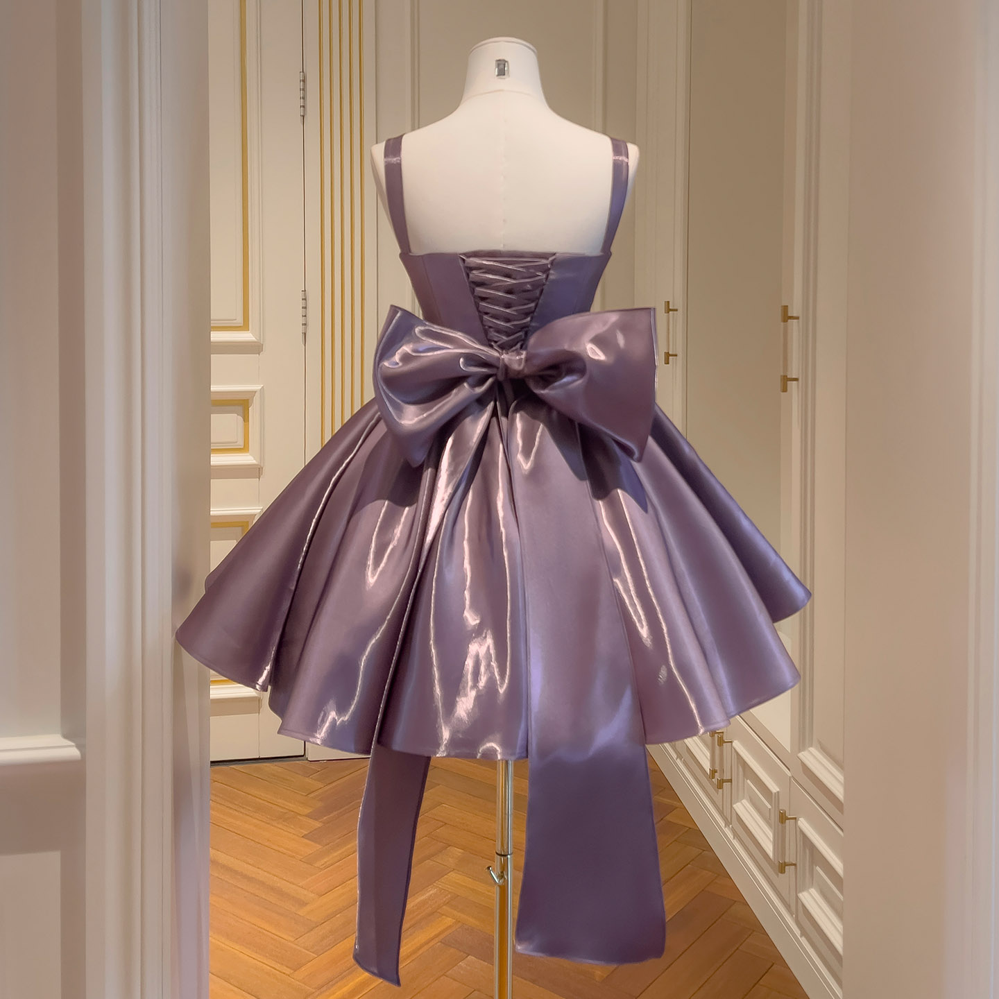 Elegant Vintage Satin Cocktail Dress69369