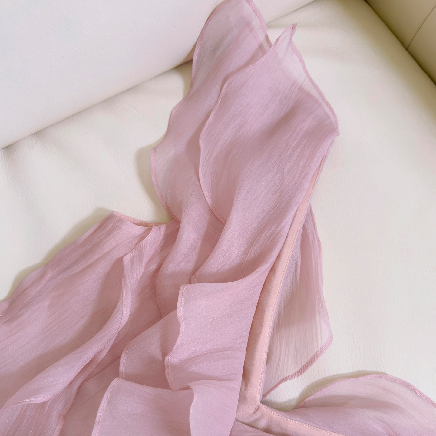 Soft & Ethereal Pink Ruffled Tiered Dress69770