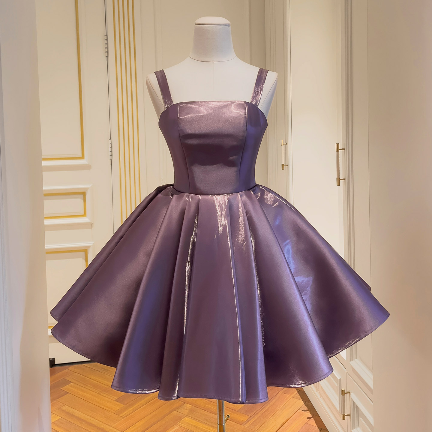 Elegant Vintage Satin Cocktail Dress69369