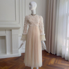 Apricot Beige Gentle Lace & Tulle Dress69099