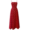 Vibrant Vintage Red Rose Lace Dress69523